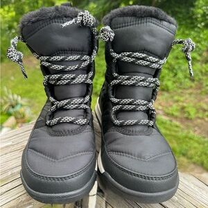 SOREL Women's Whitney II Short Lace, Black Waterproof Boots, Size 6 US NEW